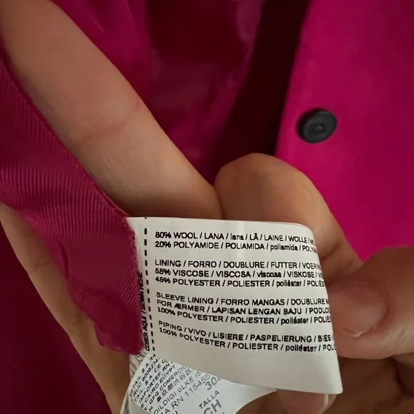 NWT Mango Hot Pink Unstructured Wool-blend Coat - Picture 7 of 11